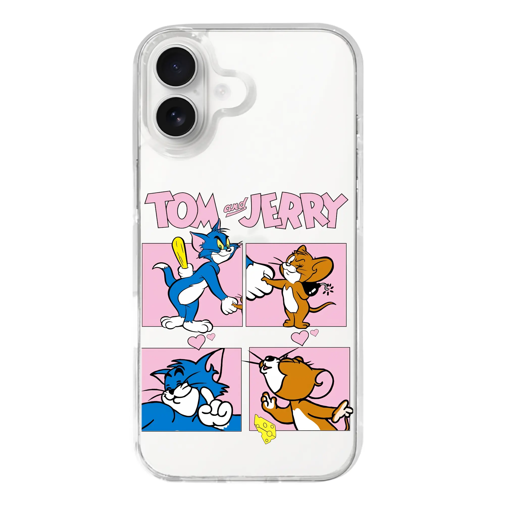 トムとジェリー グッズ トム - iPhone 17シリーズ 透明スマホケース – 薄型・耐衝撃・精密フィット保護カバー